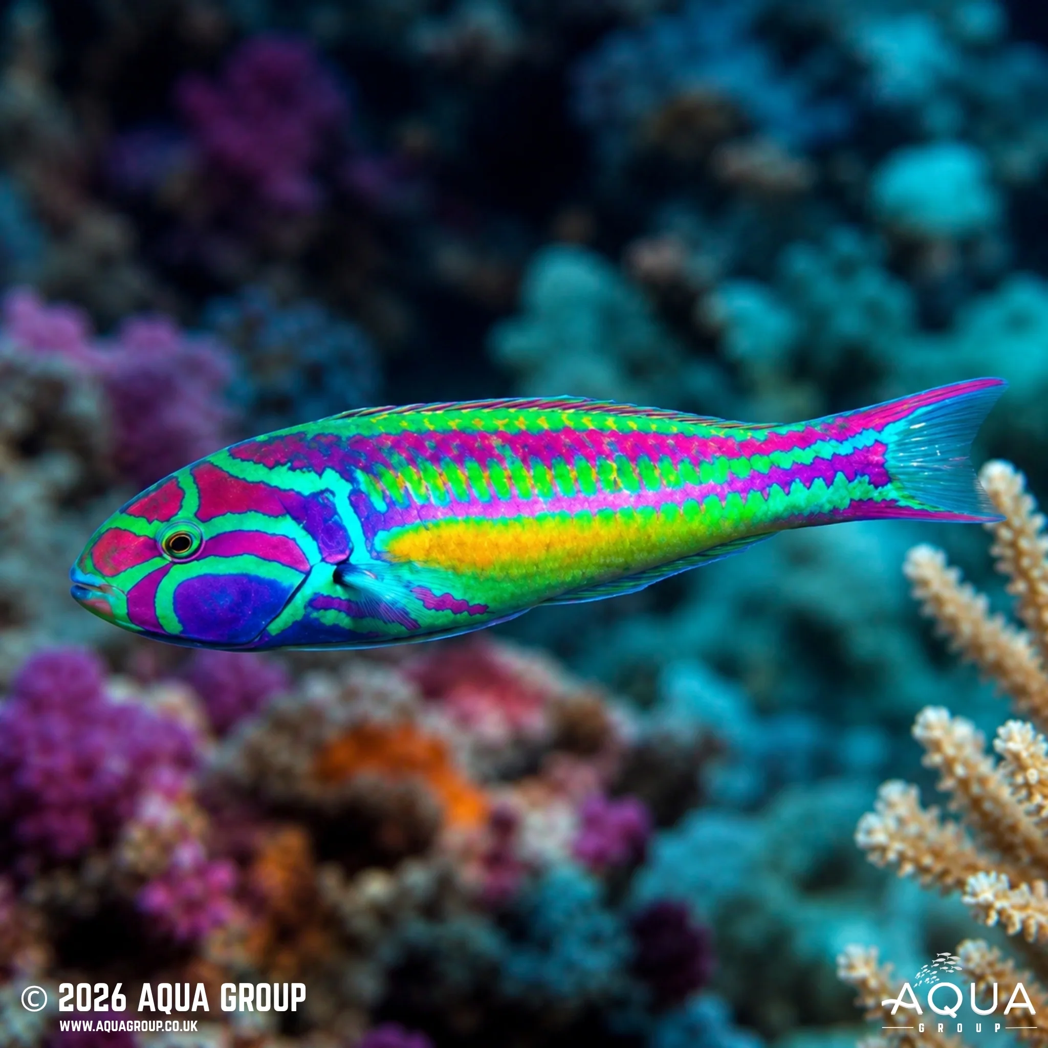 Glorious Wrasse - Thalassoma quinquevittatum
