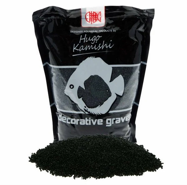 Hugo Kamishi Black Aquarium Gravel 5-8mm 2kg - Image 2