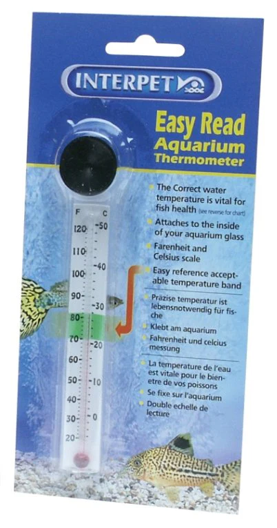 Interpet Easy Read Aquarium Thermometer with Sucker