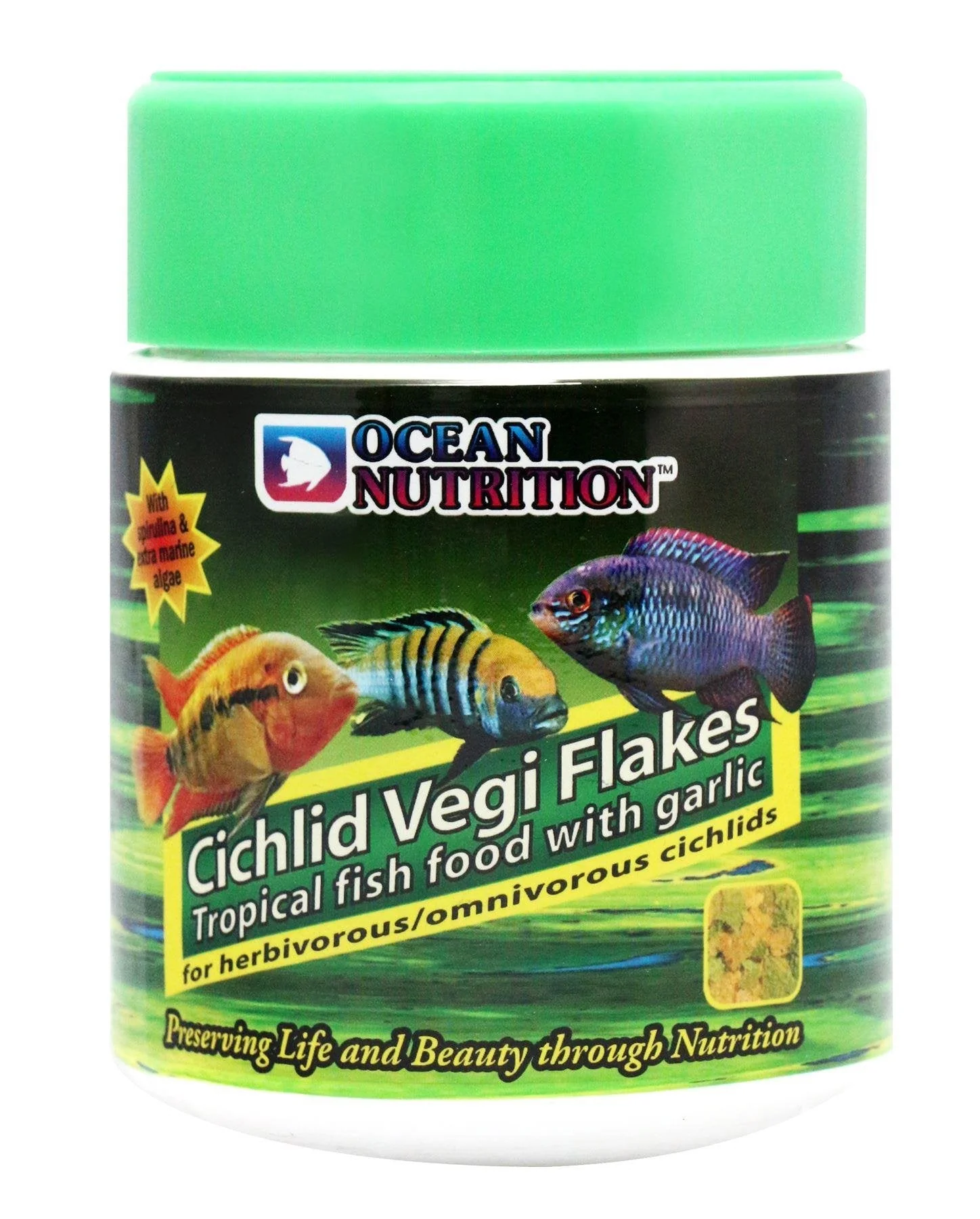 Ocean Nutrition Cichlid Vegi Flake Freshwater fish 34g (1025630)