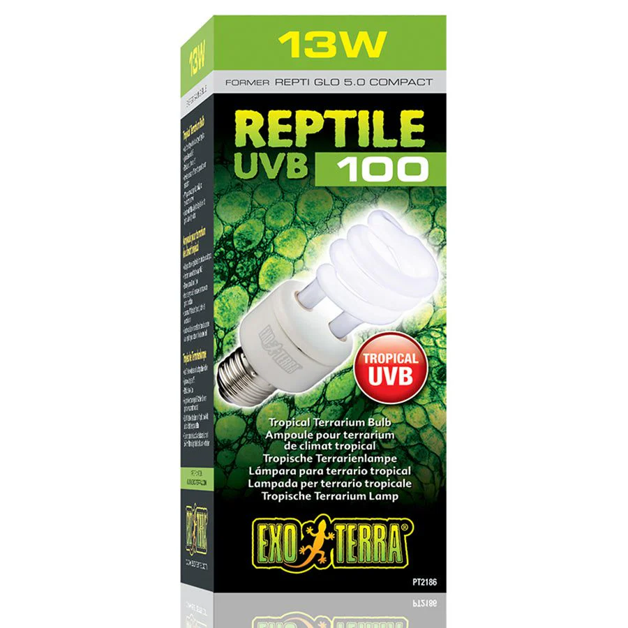 Exo-Terra Reptile UVB 100 Compact Lamp 13W