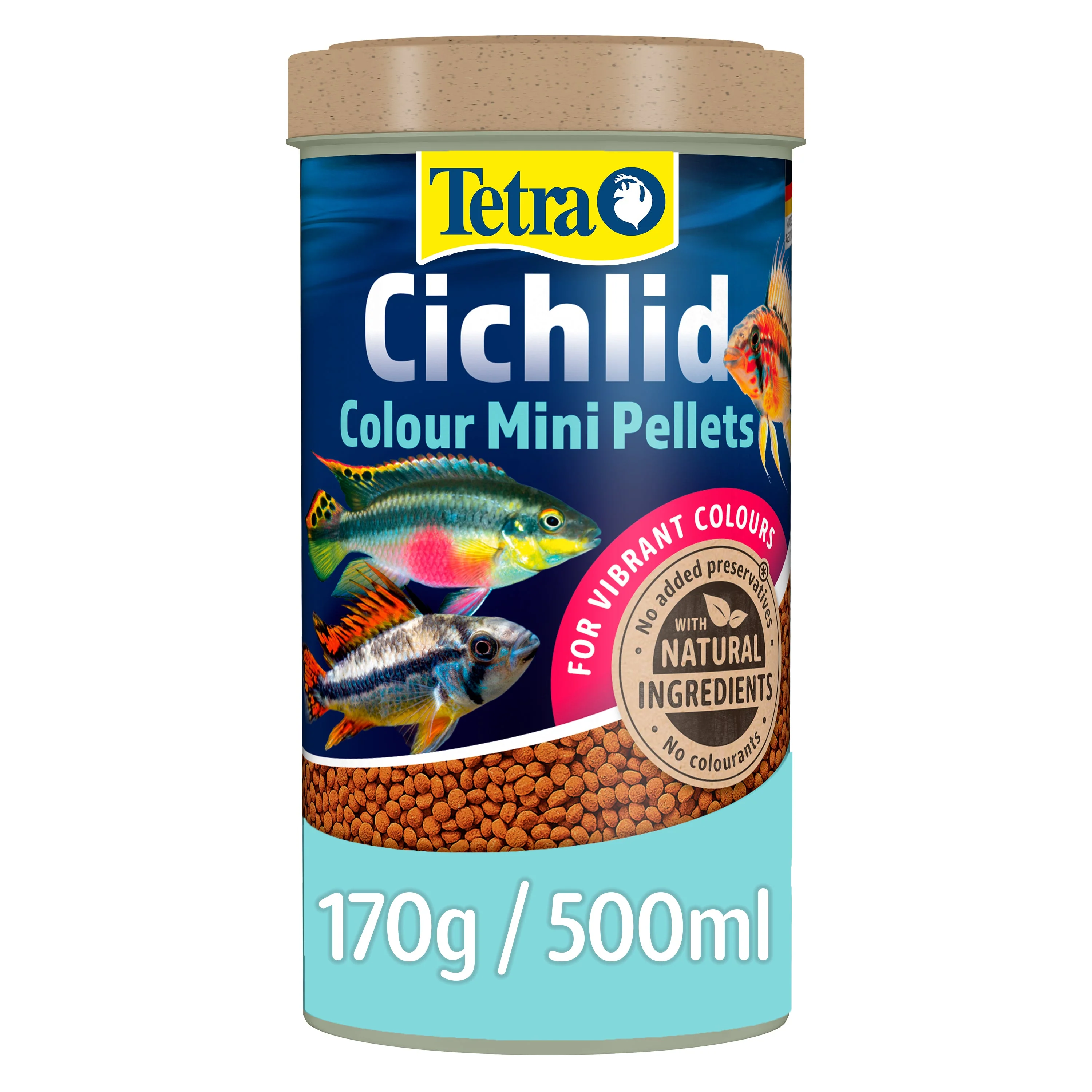 Tetra Cichlid Colour Mini Pellets 170g 500ml - Image 2