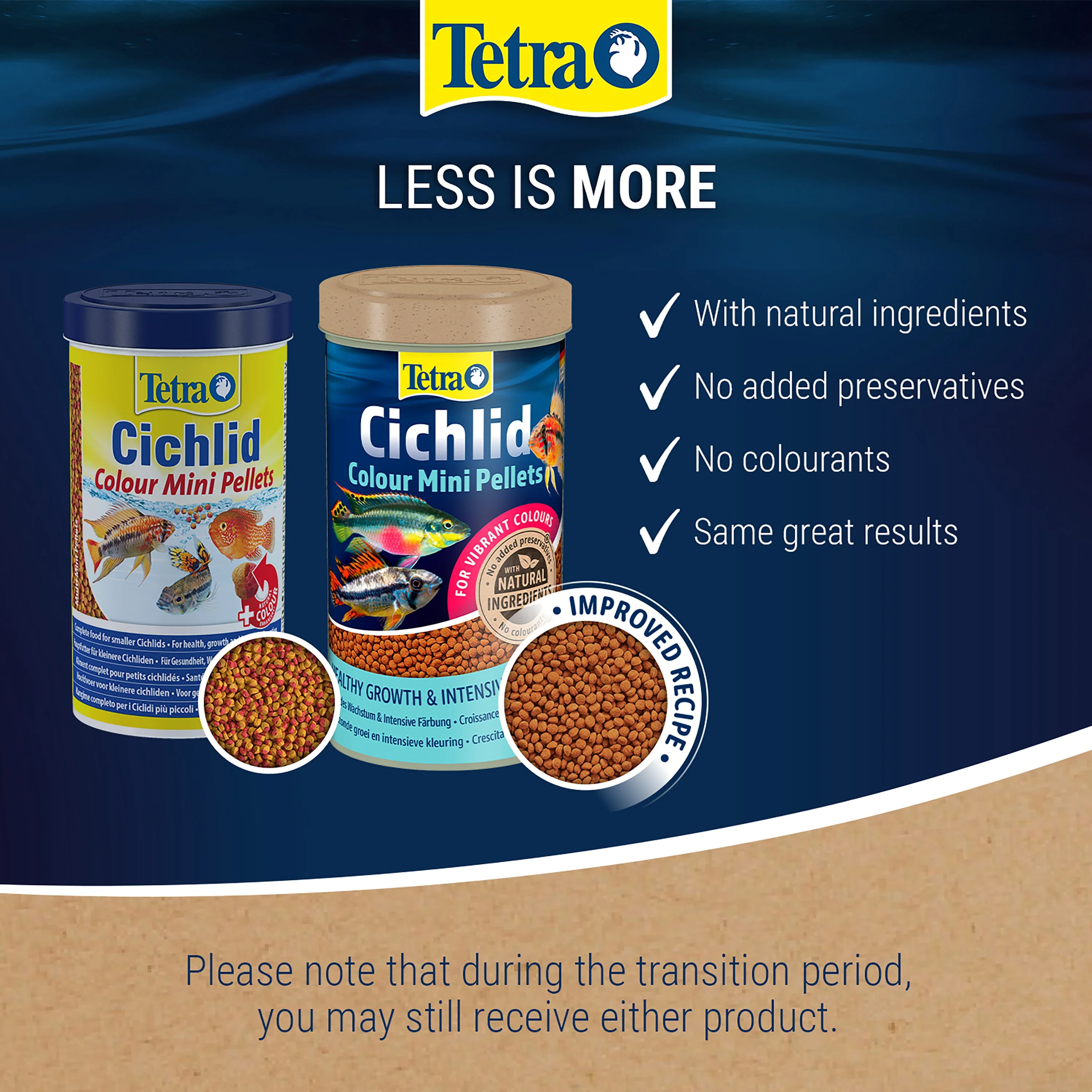 Tetra Cichlid Colour Mini Pellets 170g 500ml - Image 3