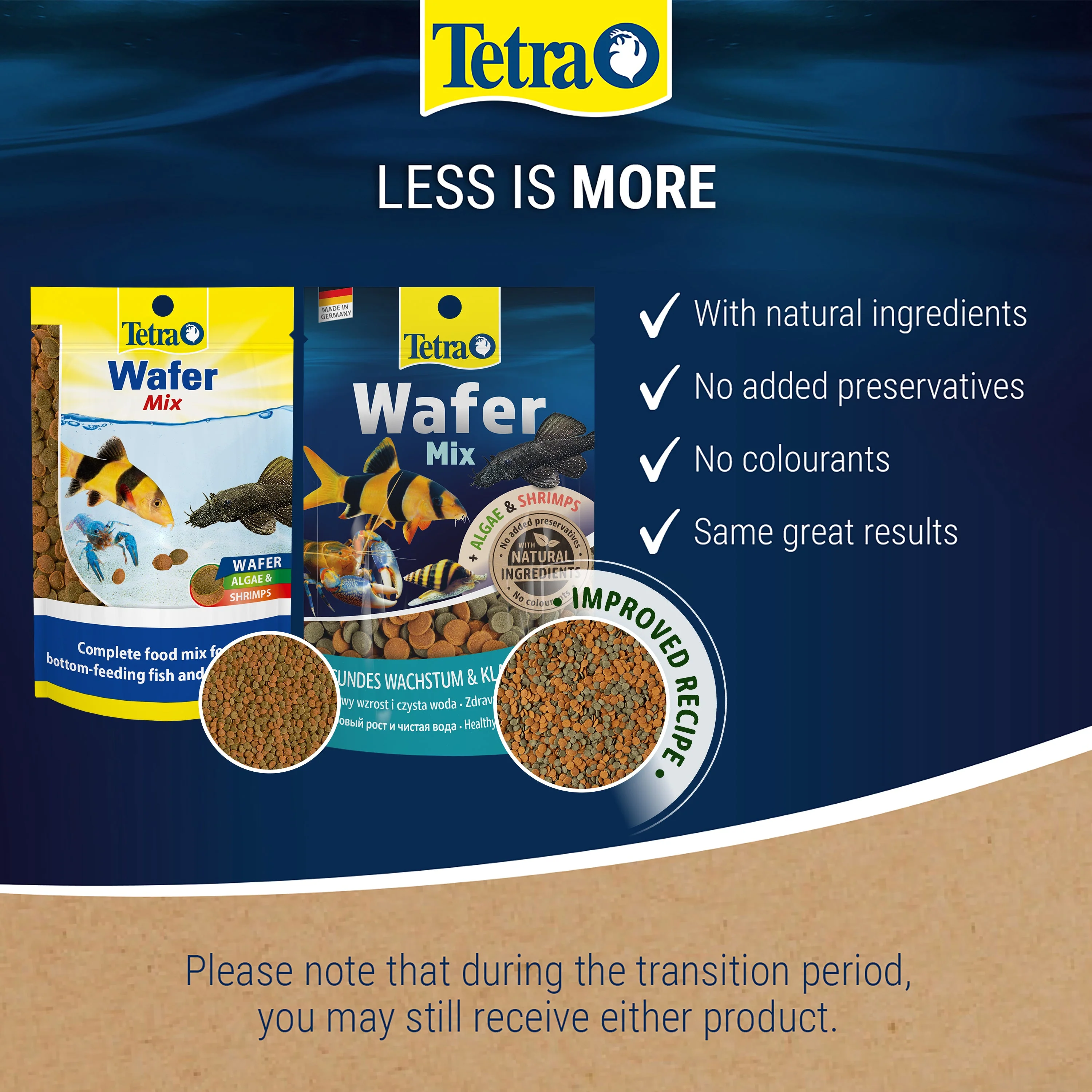 Tetra Variety Wafer Mix 68g Sinking Fish & Crustaceans Food - Image 3
